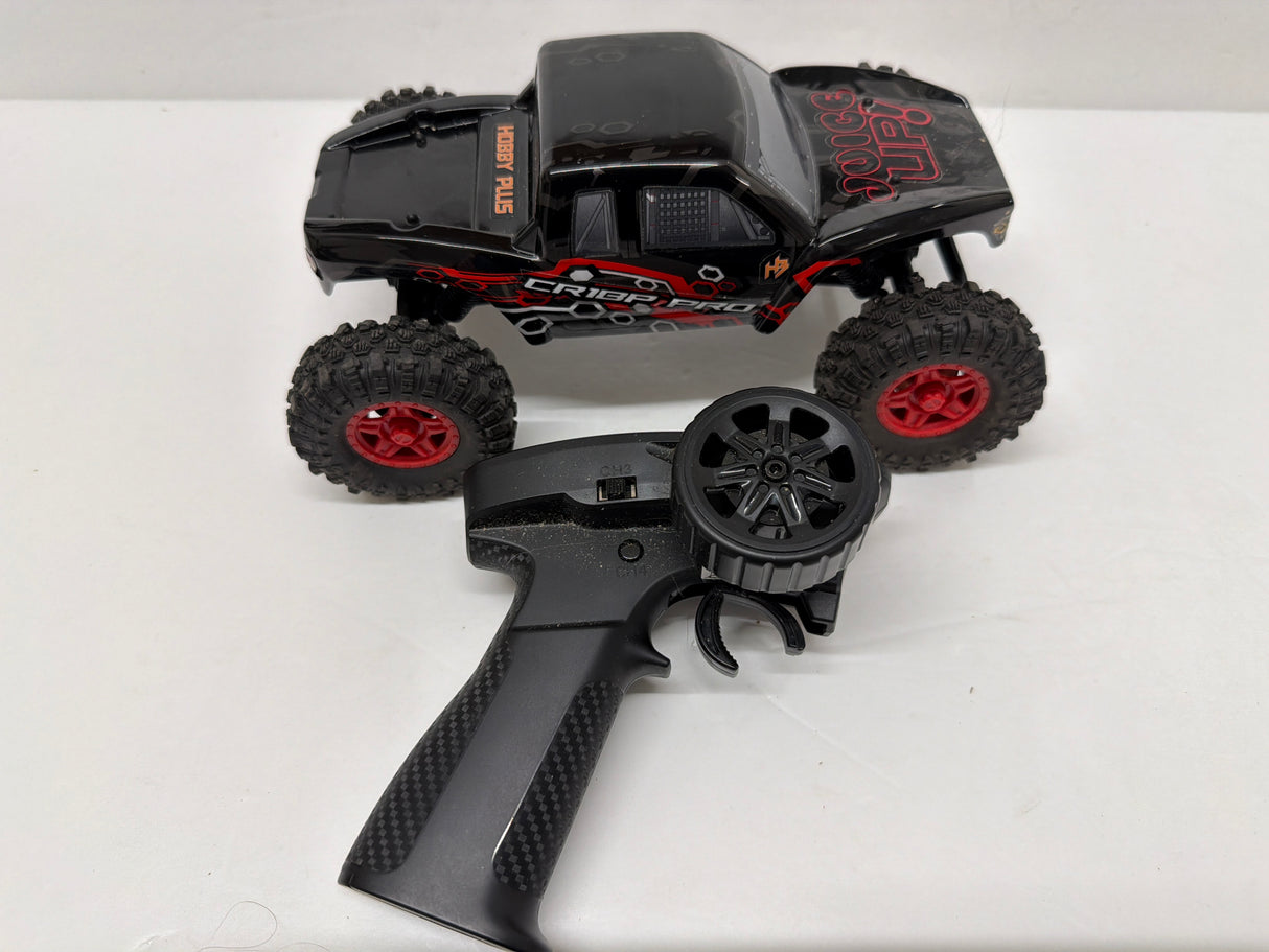 Second Hand Brushless Rock crawler 1:18 with Radio and Battery Black body shell