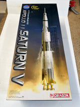 Dragon 11017 Apollo 11 Saturn V 1/72 scale Plastic Model Kit decals in box by missing instructions