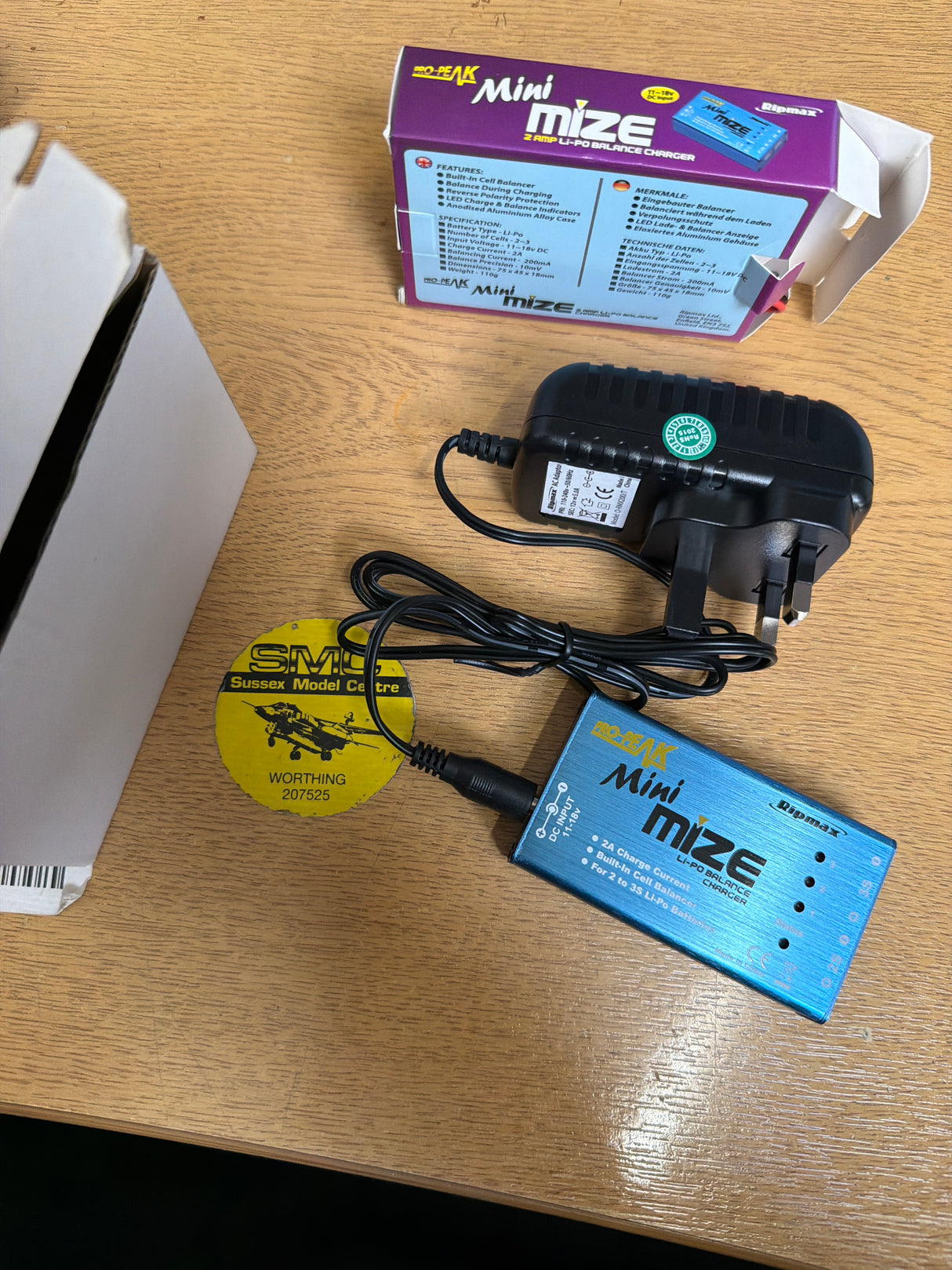 Pro-Peak Mini Mize DC Charger & 240v uk power supply