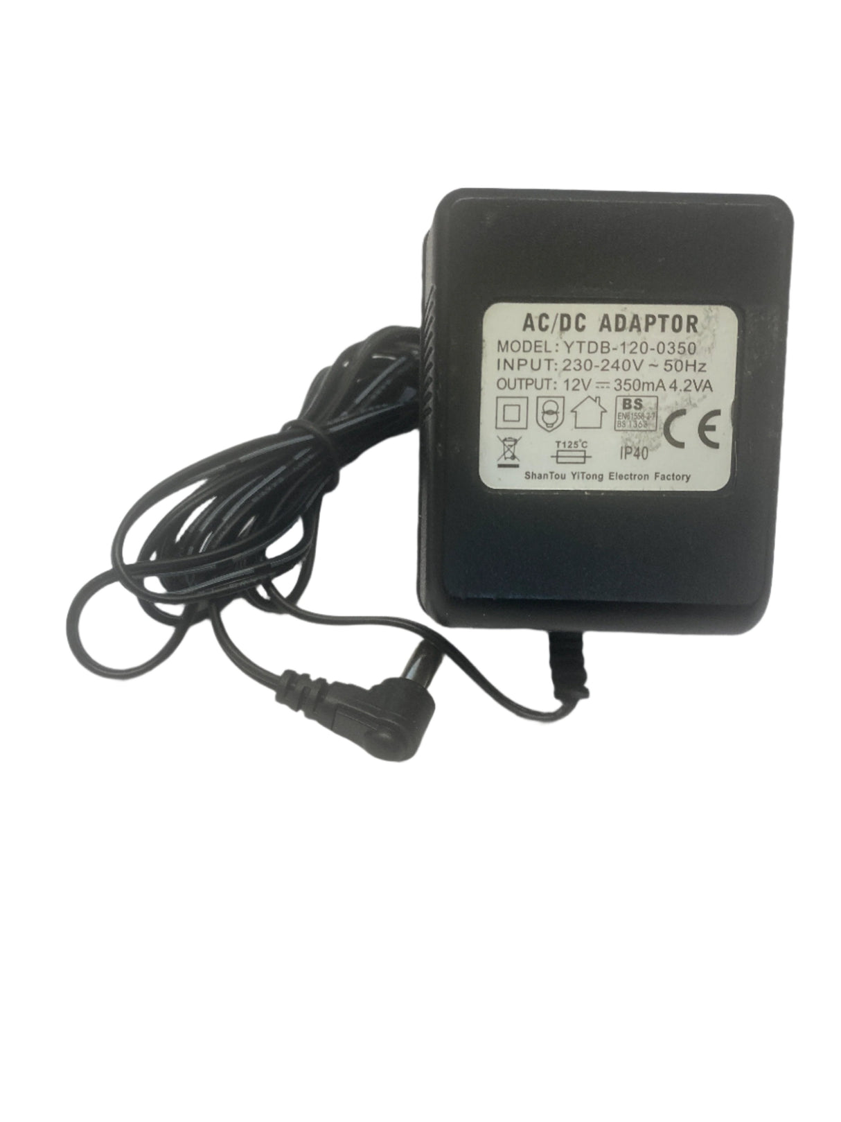 AC/DC Mains Adaptor 12v-350mAh