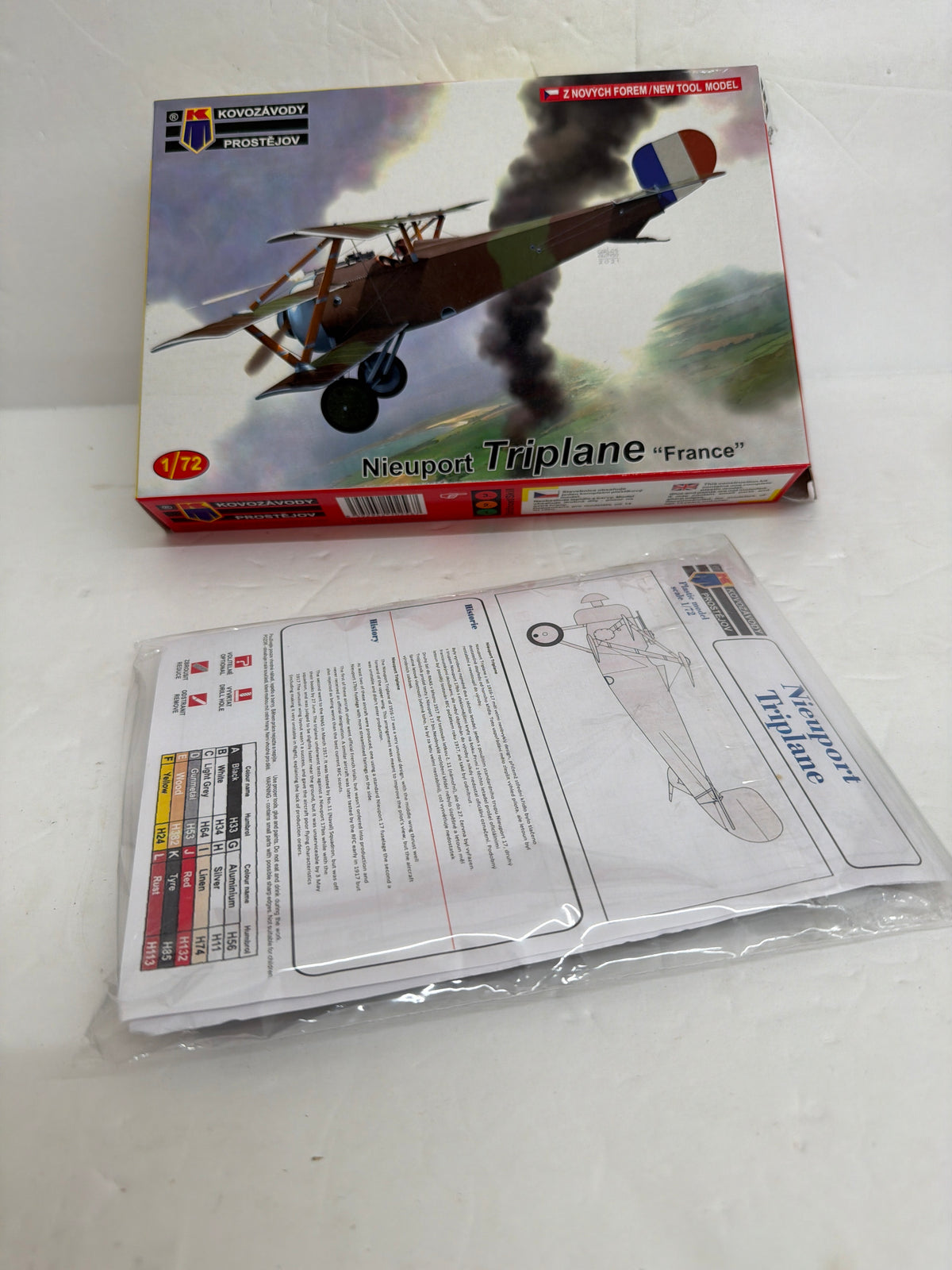 KPM Kovozavody Prostejov Hobby Plastic Model Kit Nieuport Triplane France — 1:72