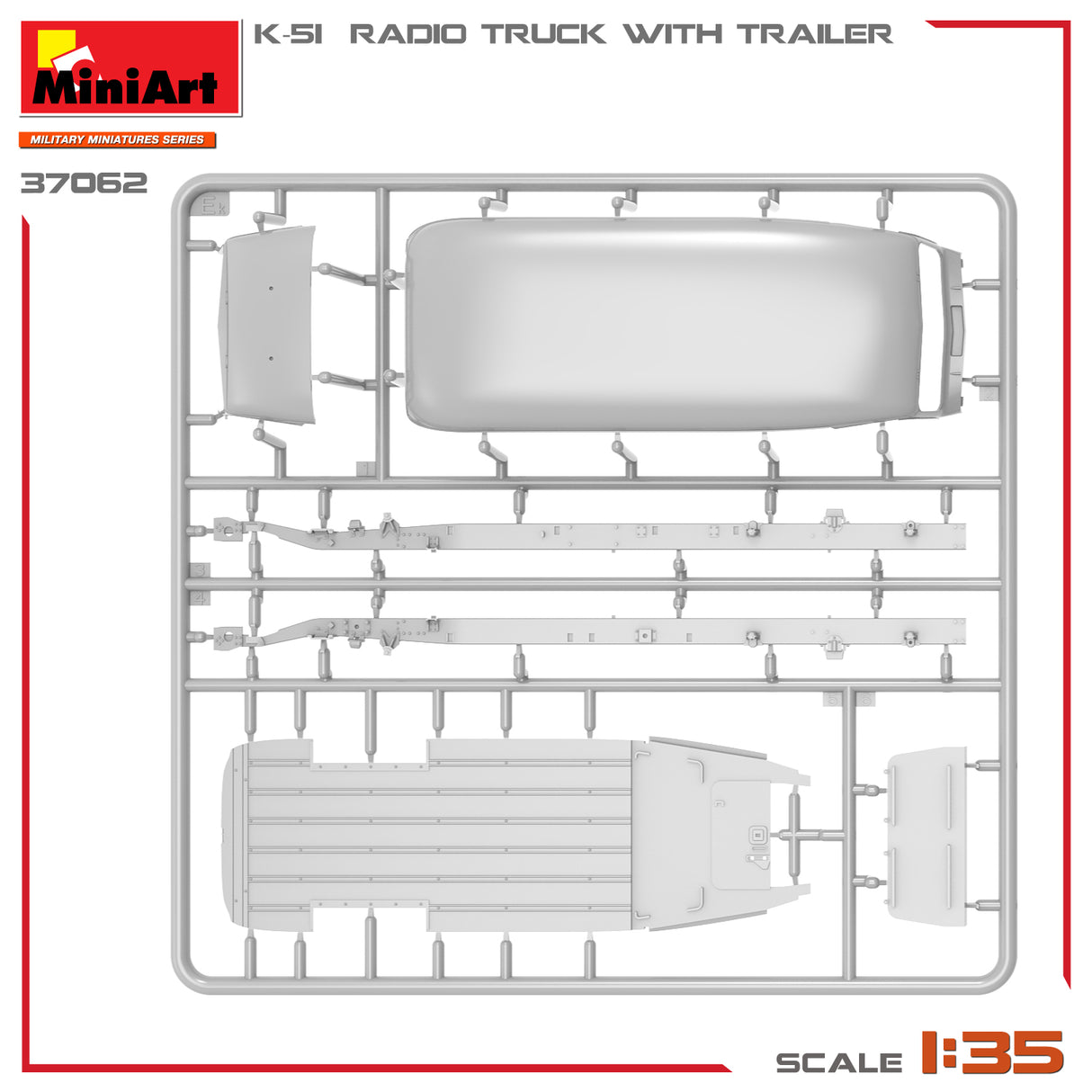 MiniArt 1/35 K-51 Radio Truck with Trailer Kit - 37062