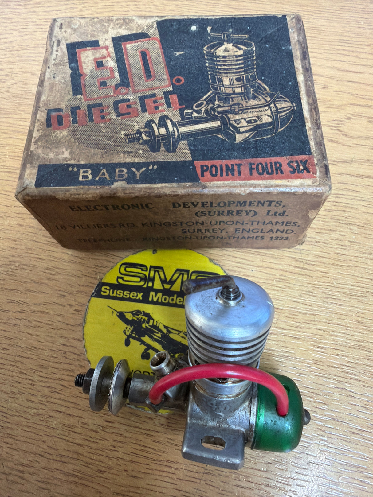 ED Baby .46 Missing Needle Vintage Model Engine Diesel Second Hand (Box 109)