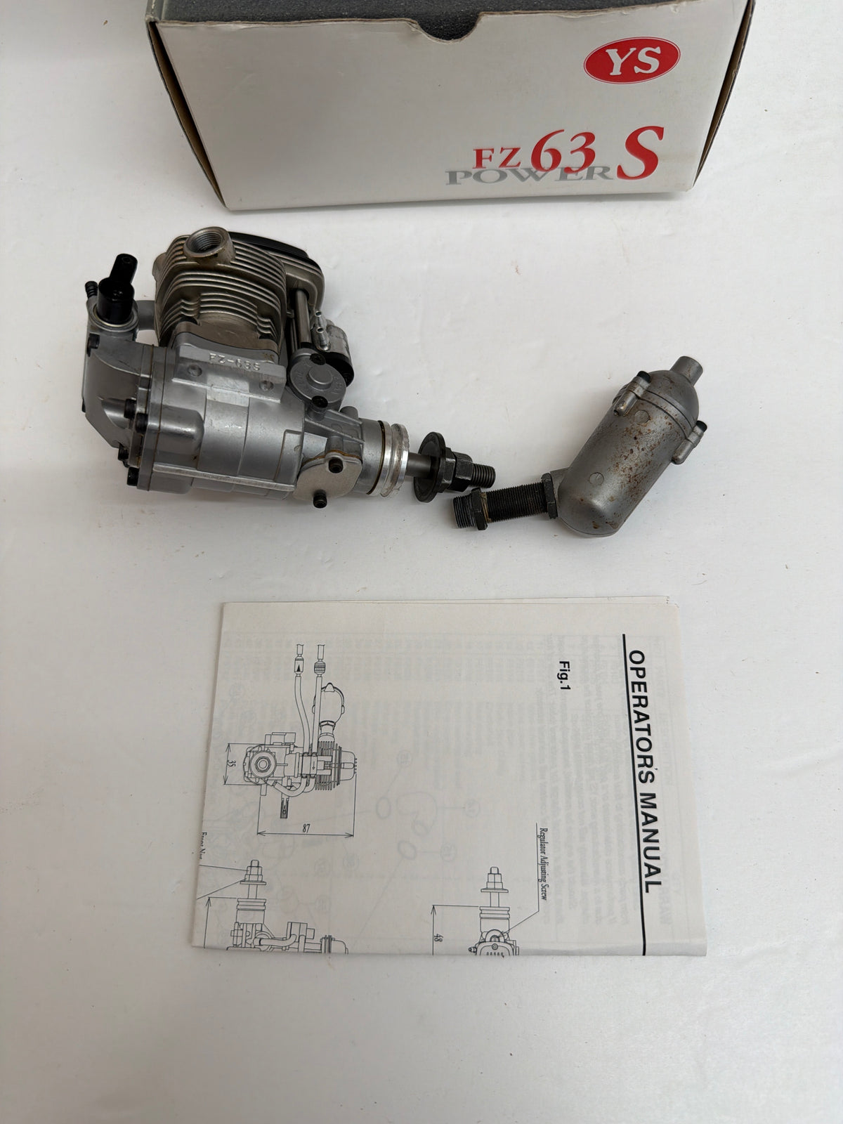 YS FZ63S (Super Charged) Four Stroke Engine with Silencer - Second Hand in box