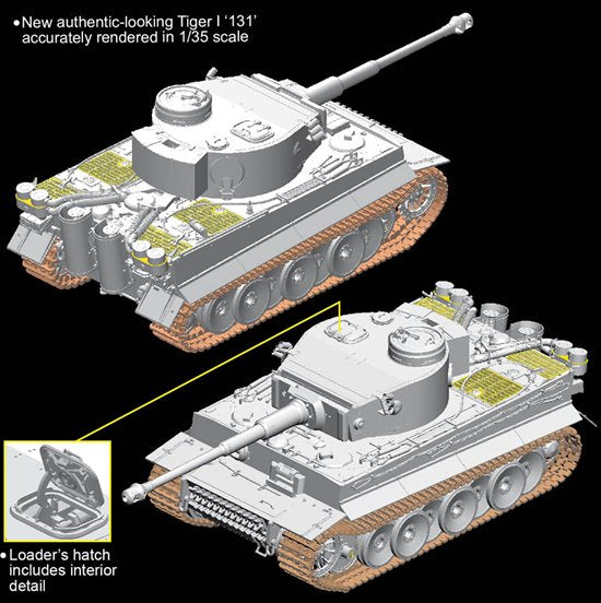 Dragon 1/35 Tiger 1 131 S.Pz Abt504Tunisia Kit 6820