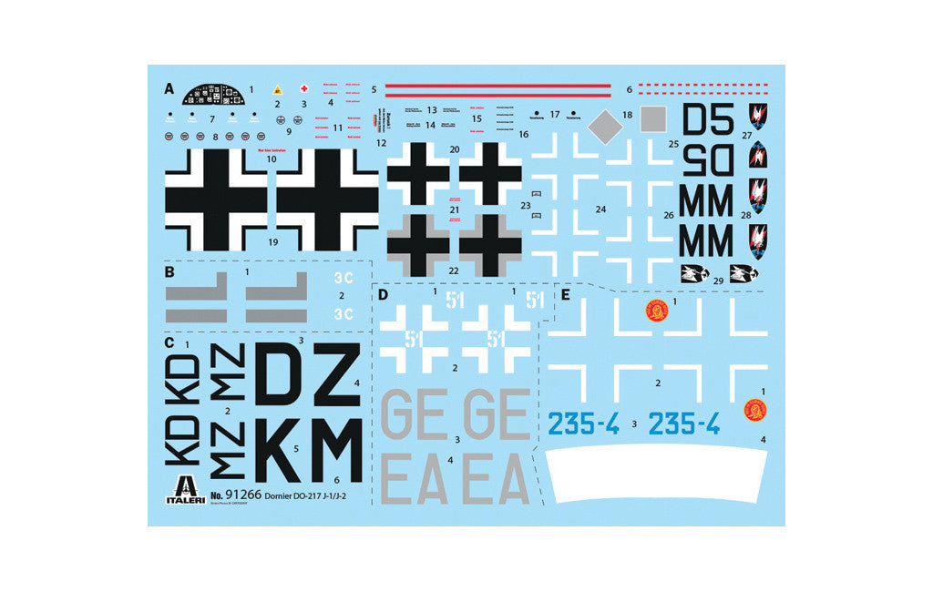 ITALERI 1/72 Dornier Do 217 J1/J2 Nachtjäger kit 91266