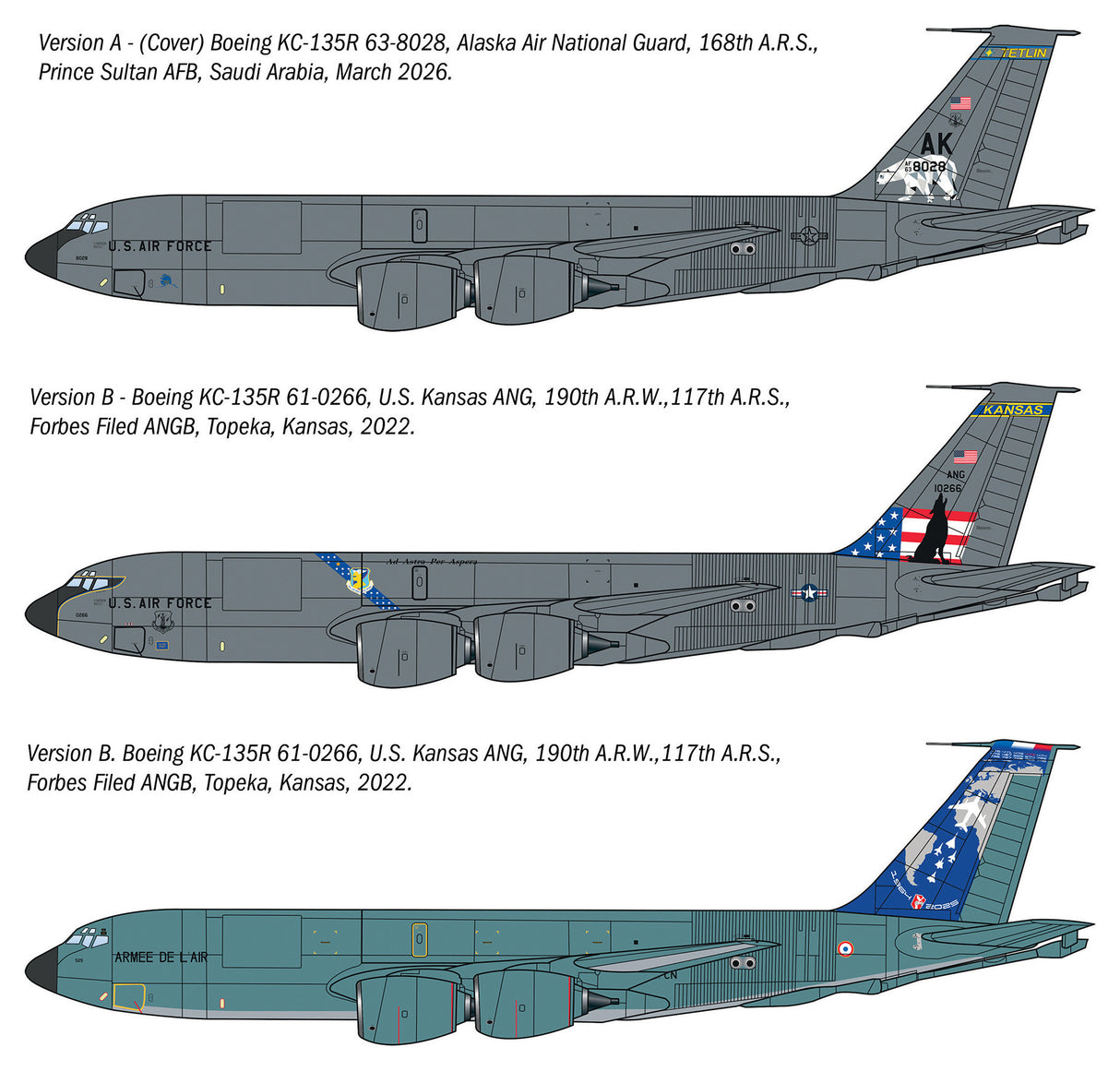 ITALERI 1/72 KC-135 R/FR Stratotanker Aerial Refuelling Aircraft kit 91281
