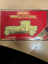 MATCHBOX MODELS OF YESTERYEAR 1920 ROLLS-ROYCE ARMOURED CAR Voilure Blindee 1:48 YS-38