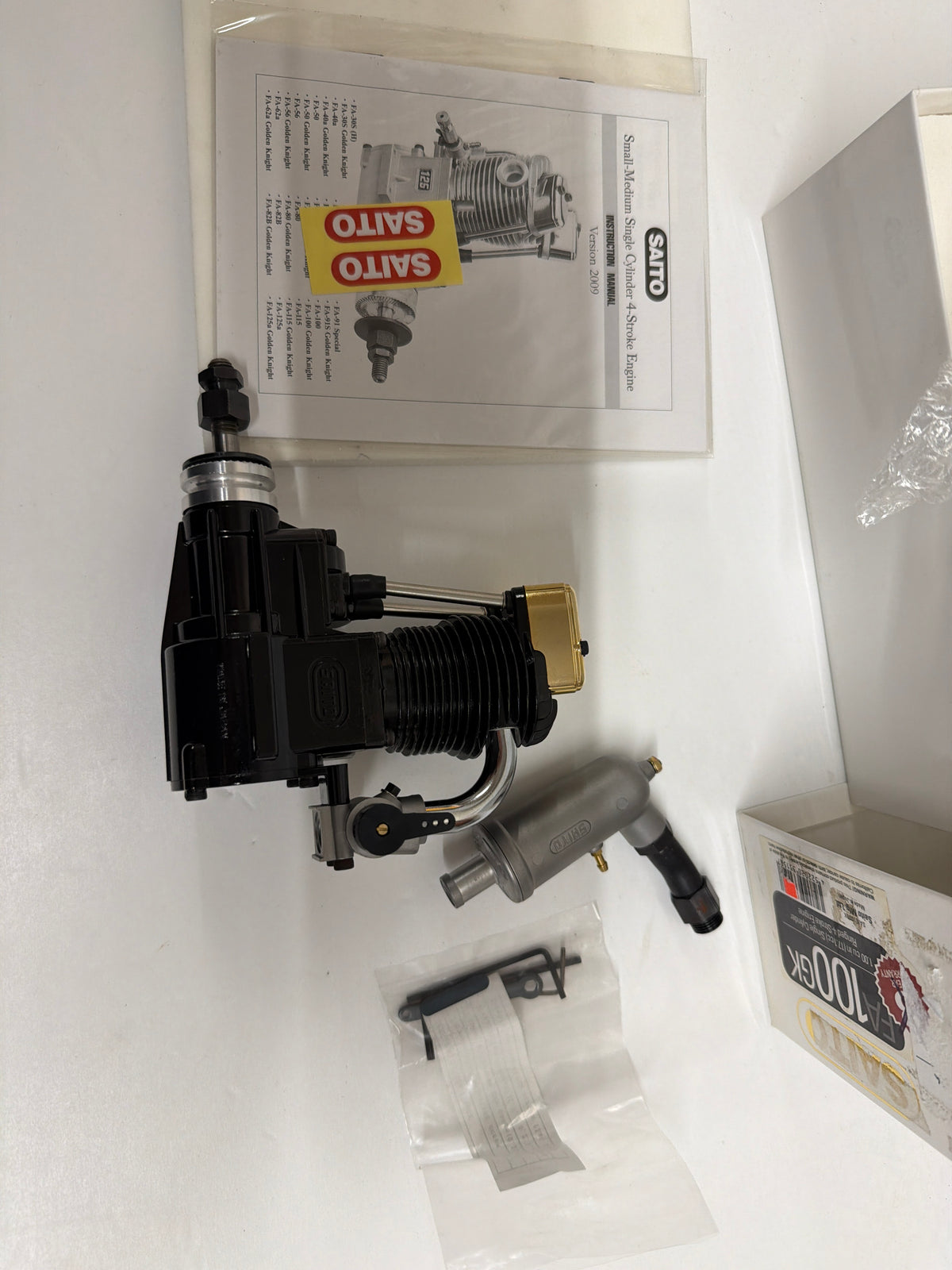 Saito FA100GK 4-Stroke Nitro/Glow RC Aircraft Engine New