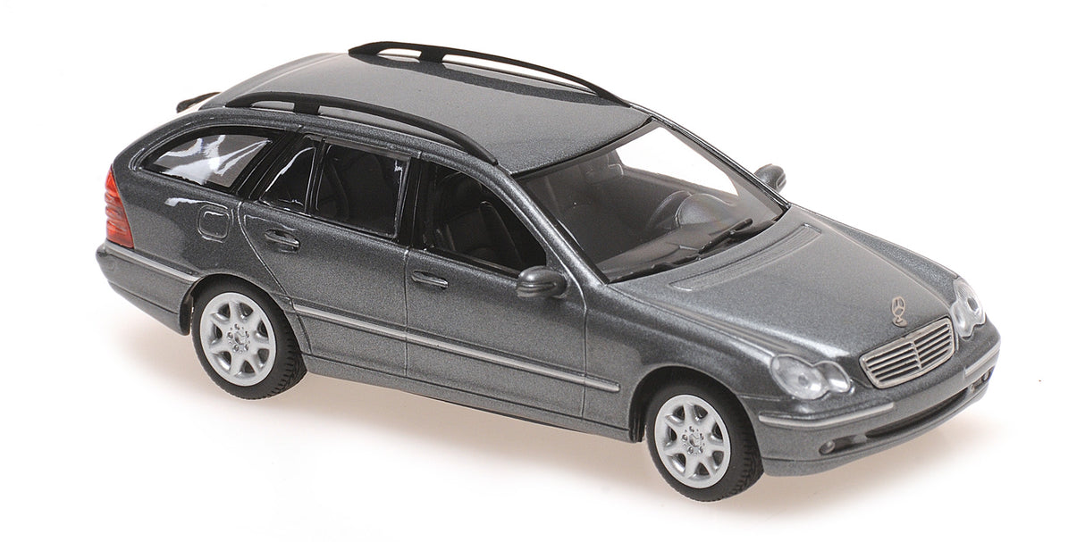 Maxichamps Die Cast Collectables - 1:43 2001 Mercedes-Benz C-Class T-Model (S203) - Grey Metallic