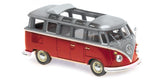 Maxichamps Die Cast Collectables - 1:43 1961 Volkswagen Samba Bus - Grey/Red