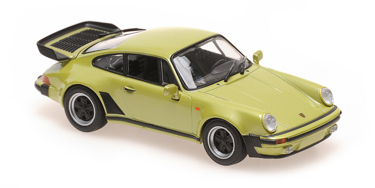 Maxichamps Die Cast Collectables - 1:43 1977 Porsche 911 Turbo 3.3 (930) - Green Metallic
