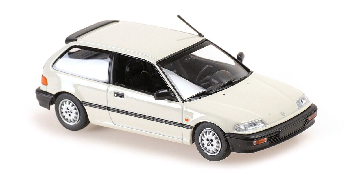 Maxichamps Die Cast Collectables - 1:43 1990 Honda Civic - White