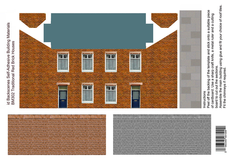 BM302 NEW &  IMPROVED RED BRICK HOUSES 00 BUILDING PAPERS