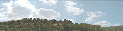 115B SUBURBS OO GAUGE BACKSCENE 15 INCH
