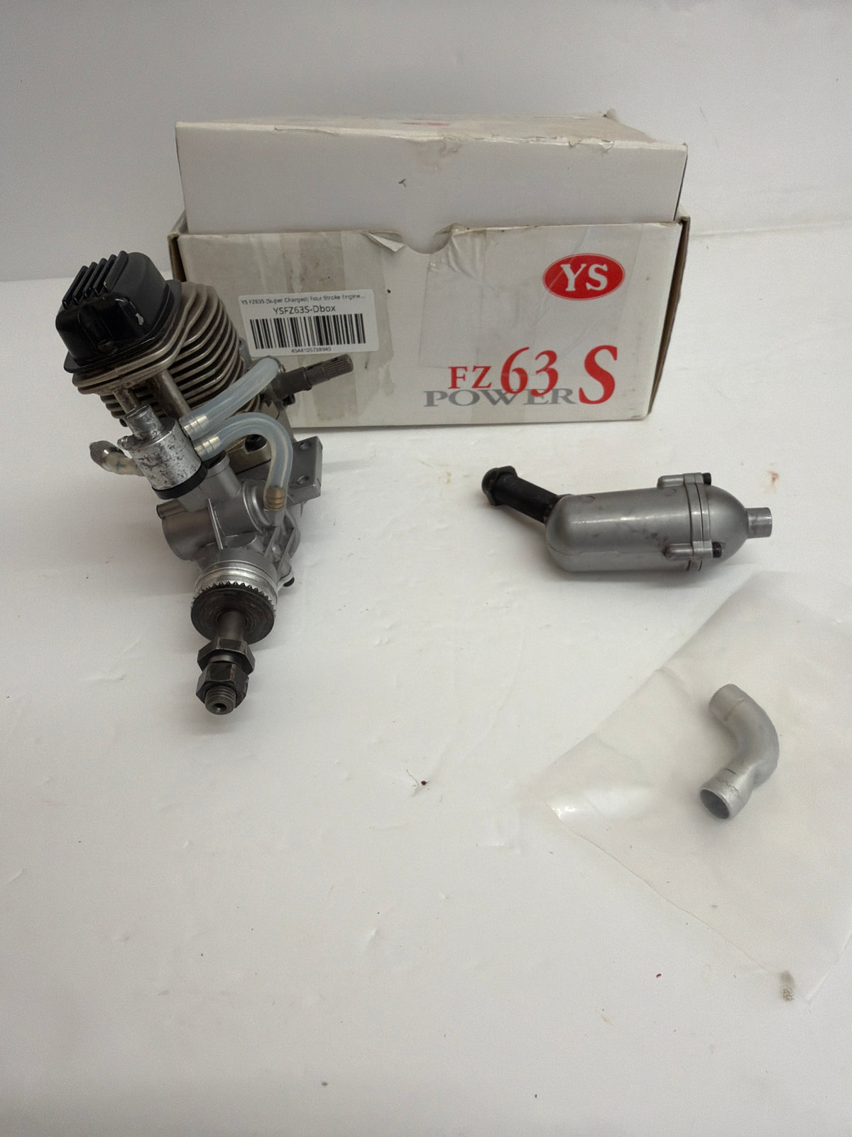 YS FZ63S (Super Charged) Four Stroke Engine with Silencer - Second Hand Damaged box