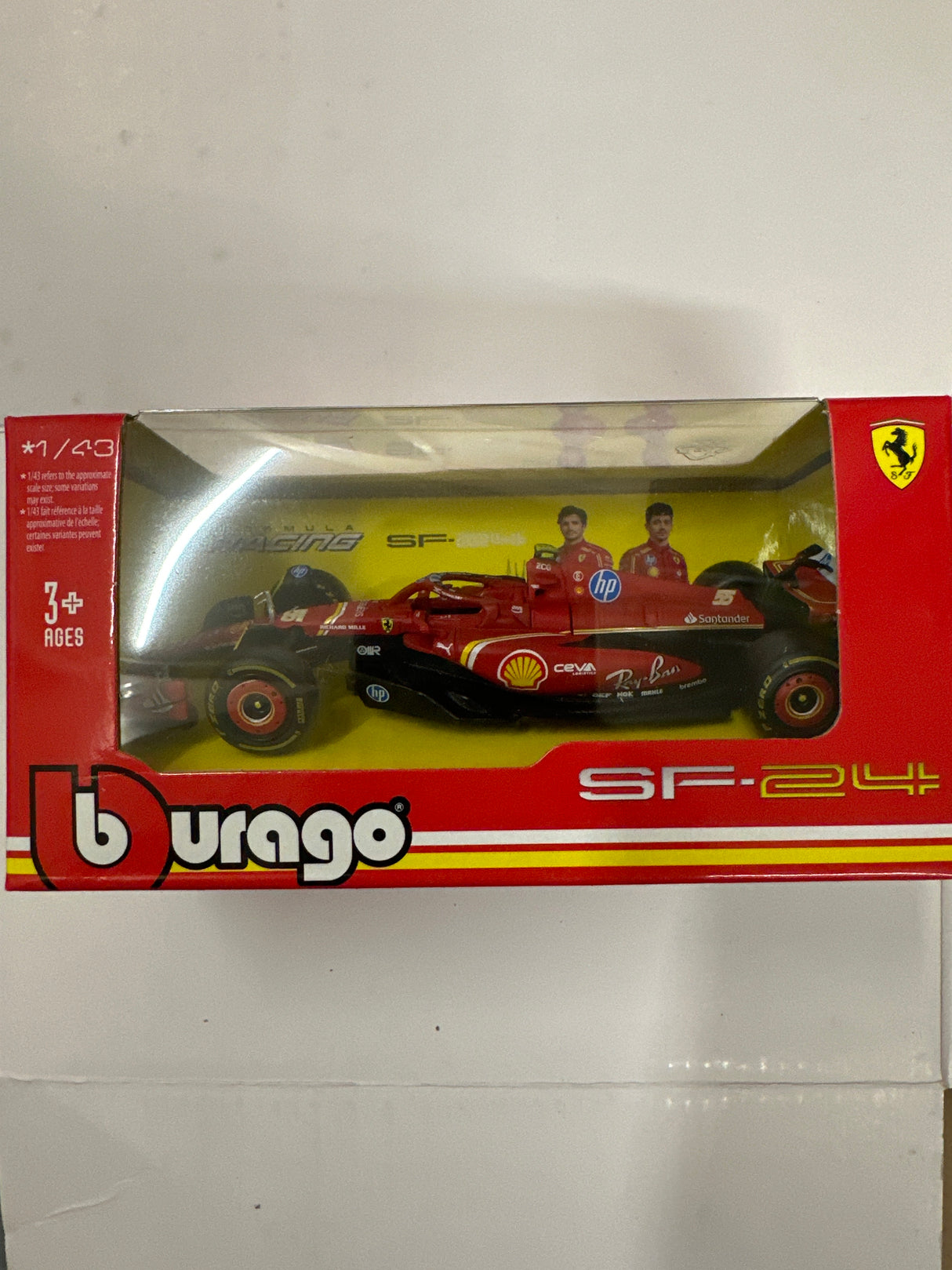 Bburago 1/43 Ferrari SF-24 55 Carlos Sainz 2024 B18-60039CS