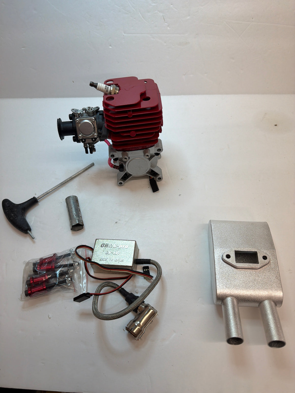 CRRCpro GF50i 50cc Petrol Engine Gagsoline Slingle Cylinder Side Exhaust 2-Stroke Petrol Engine