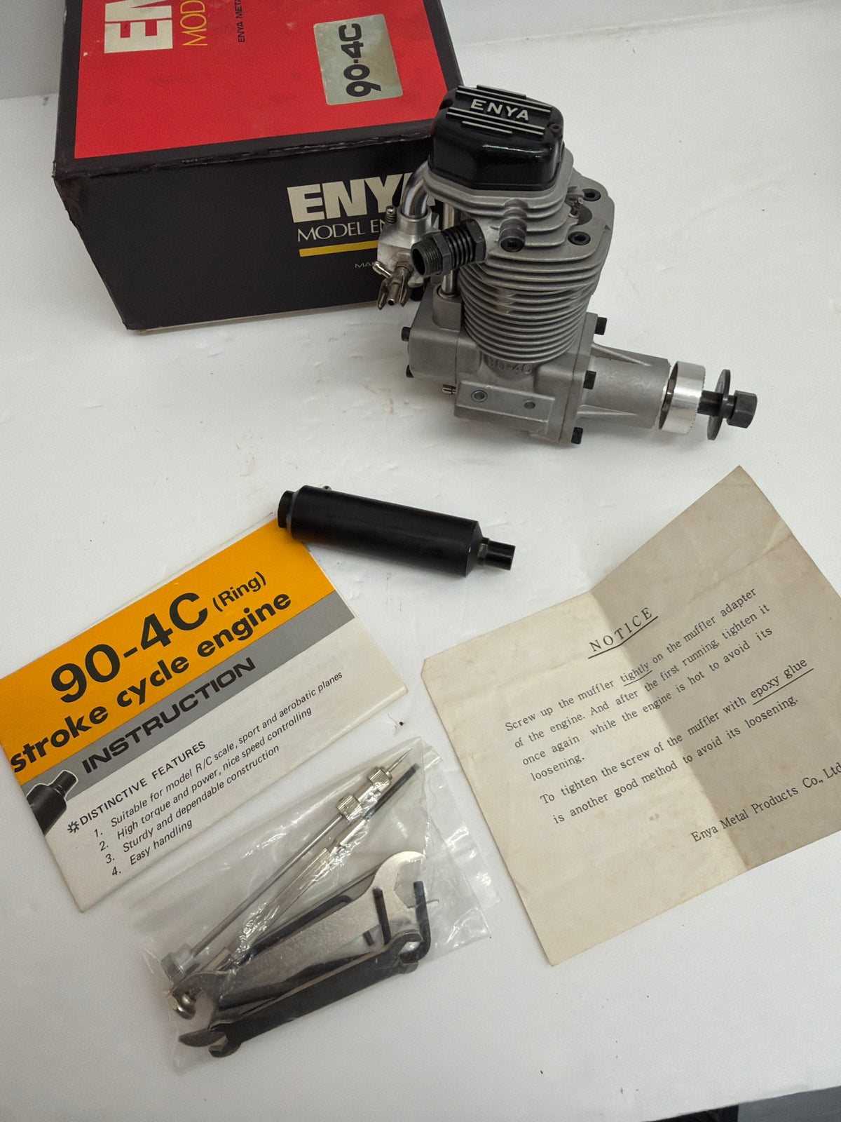 Enya 90-4C New Boxed Four stroke with tool set and instructions