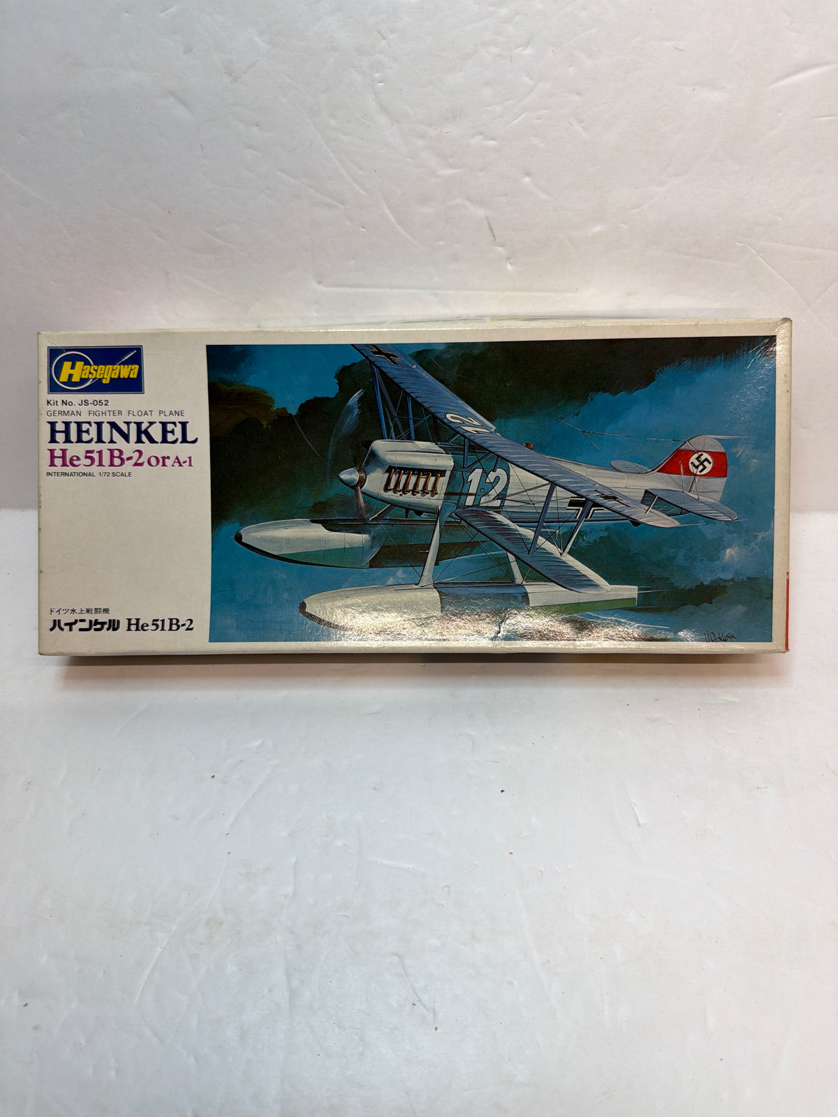 Hasegawa Heinkel He 51B-2/A-1 Floatplane 1/72 JS-052 Plastic Model Kit Vintage