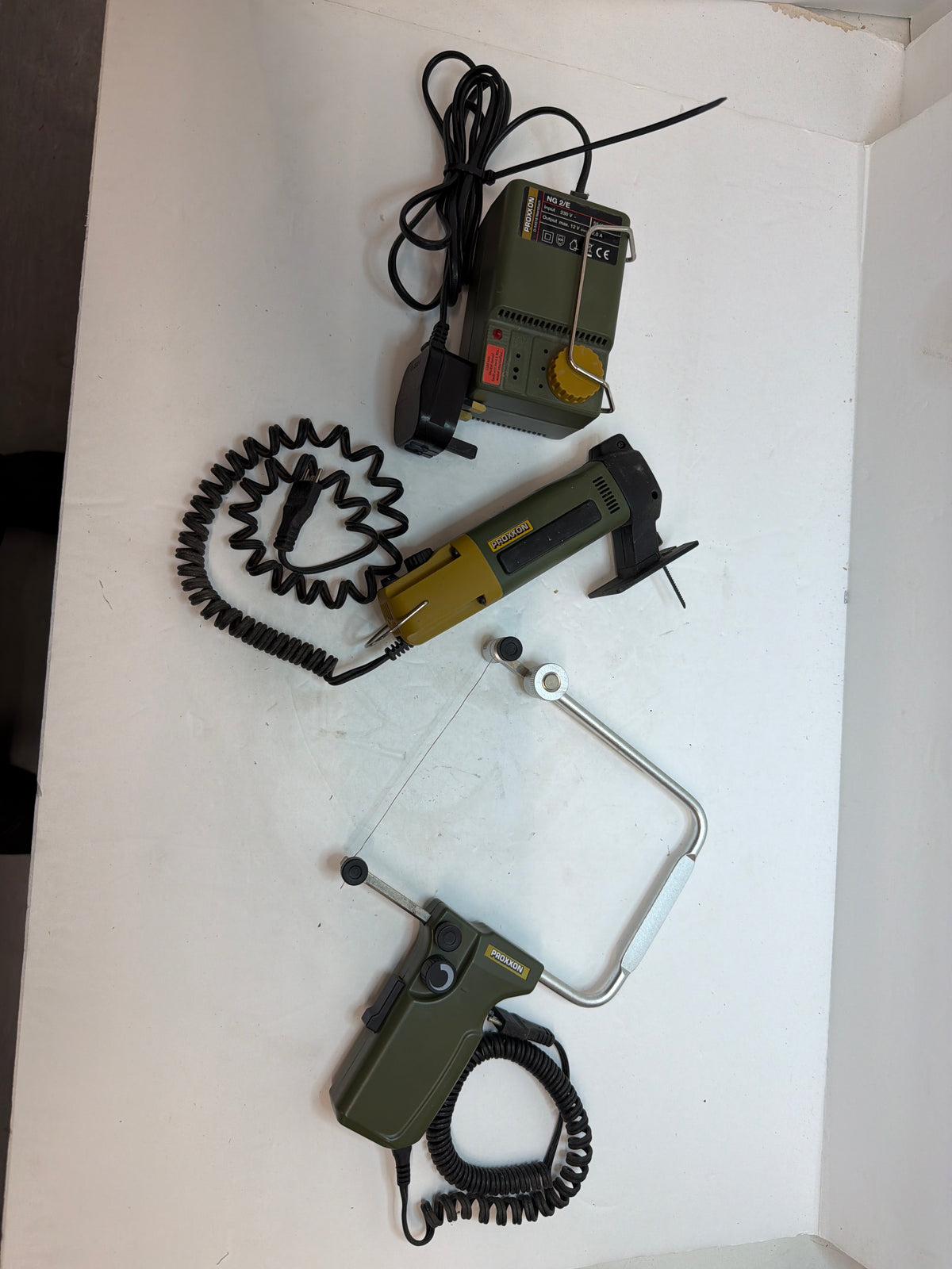 Proxxon Micromot Ng 2/e Mains Adaptor With 28534 Jig Saw STS 12/E & Thermocut Second hand