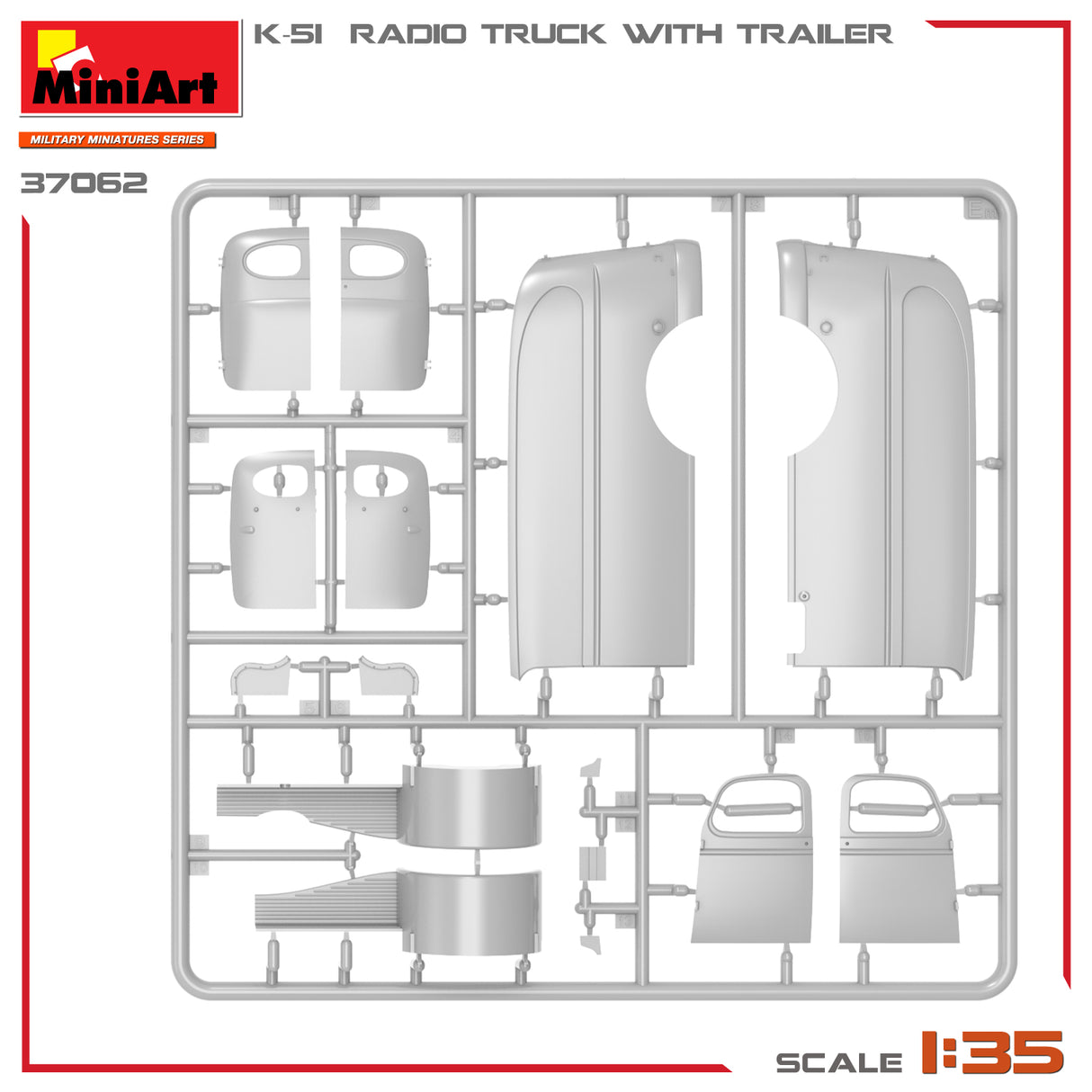 MiniArt 1/35 K-51 Radio Truck with Trailer Kit - 37062