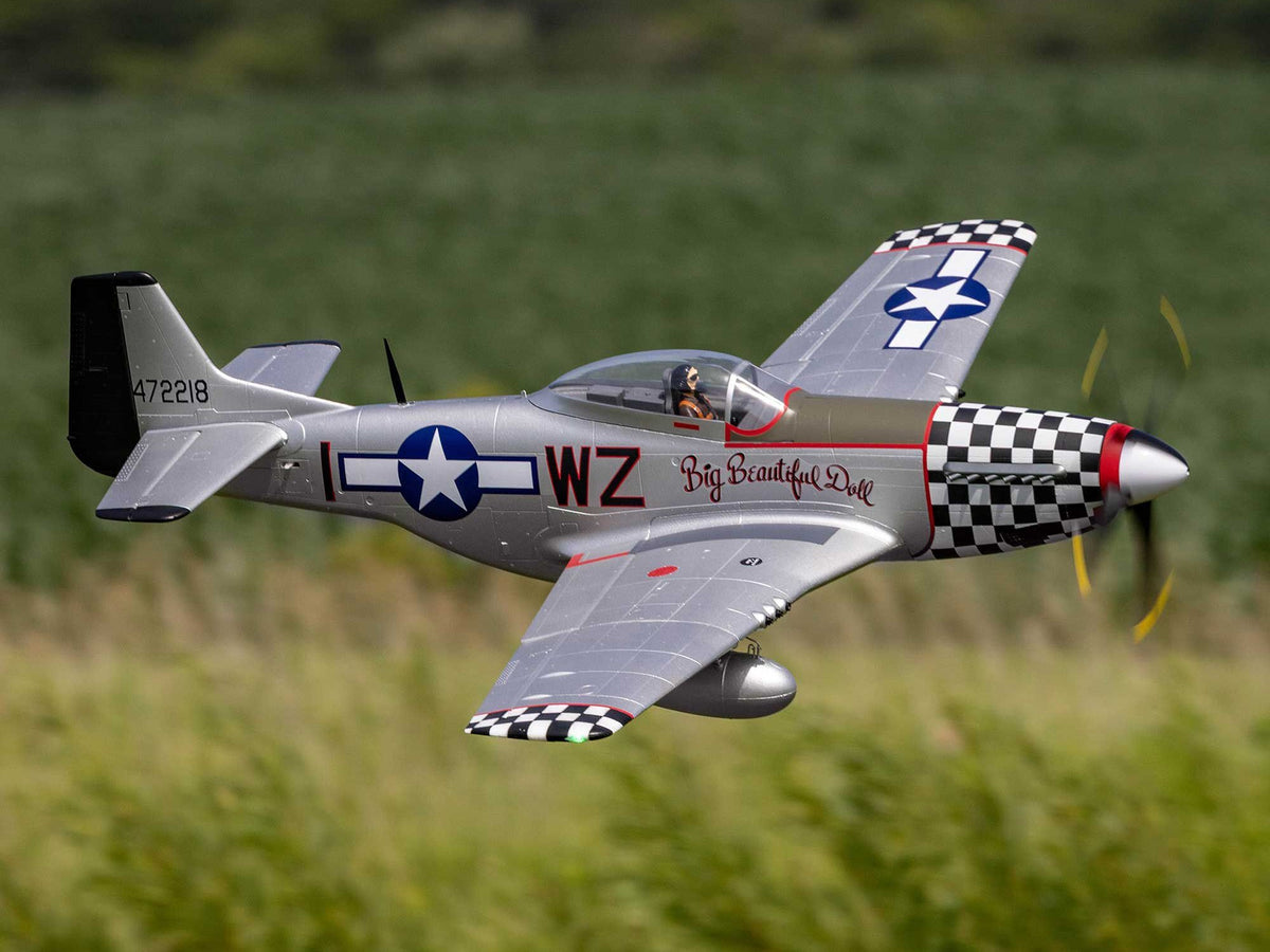 EFlite P-51D Mustang "Big Beautiful Doll" 1.5m BNF Basic with AS3X+ - Pre Order - Expected December