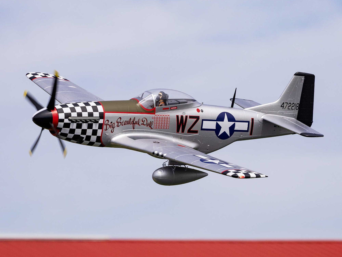 EFlite P-51D Mustang "Big Beautiful Doll" 1.5m BNF Basic with AS3X+ - Pre Order - Expected December