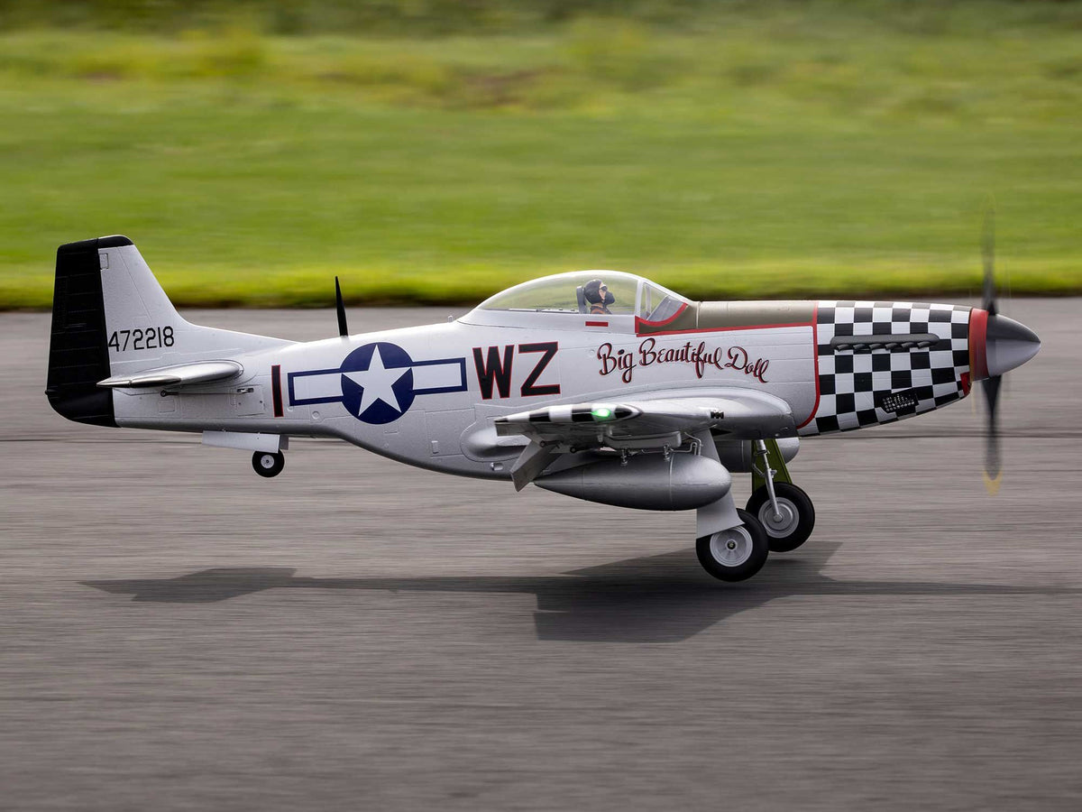 EFlite P-51D Mustang "Big Beautiful Doll" 1.5m BNF Basic with AS3X+ - Pre Order - Expected December