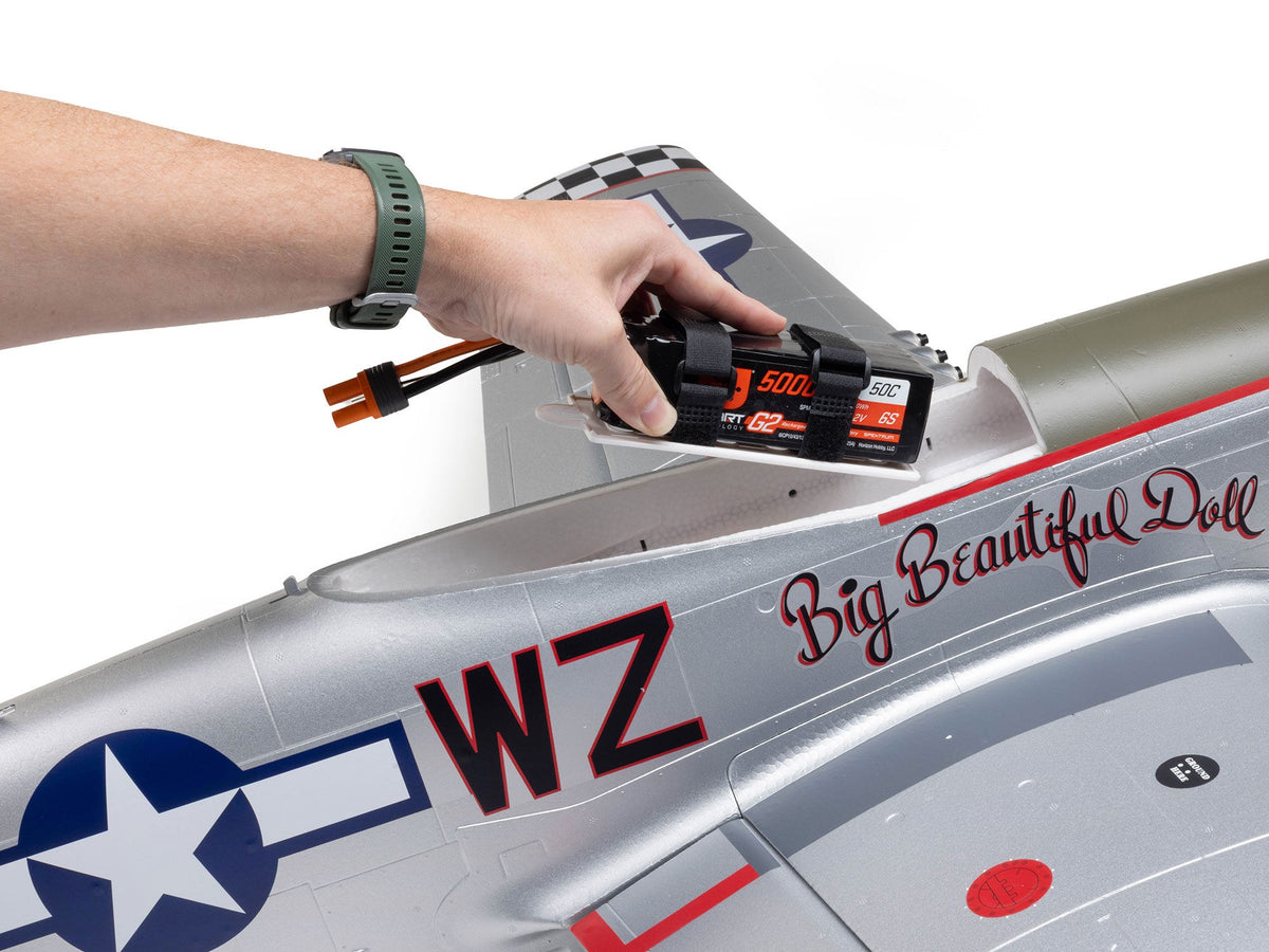 EFlite P-51D Mustang "Big Beautiful Doll" 1.5m BNF Basic with AS3X+ - Pre Order - Expected December