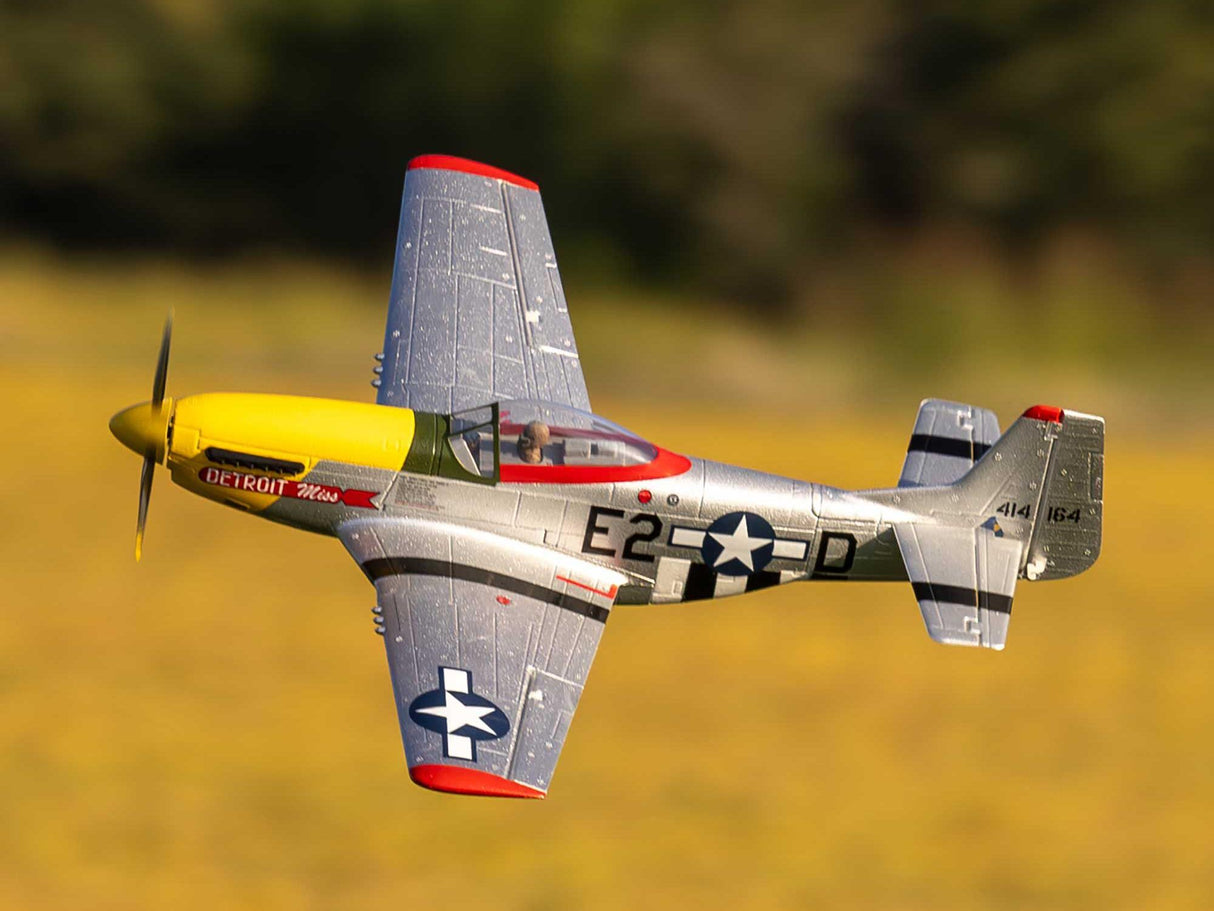 E-Flite UMX P-51D Mustang Detroit Miss BNF Basic with AS3X and SAFE