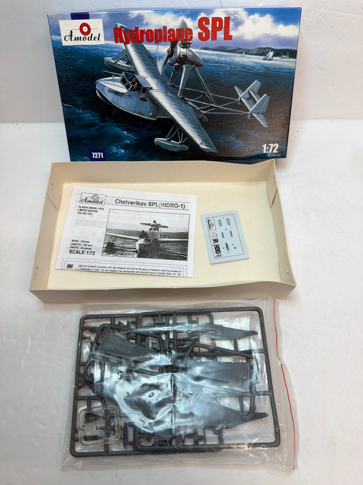 Chetverikov SPL / Hydroplane SPL — Amodel 1/72 Plastic Model Kit Vintage