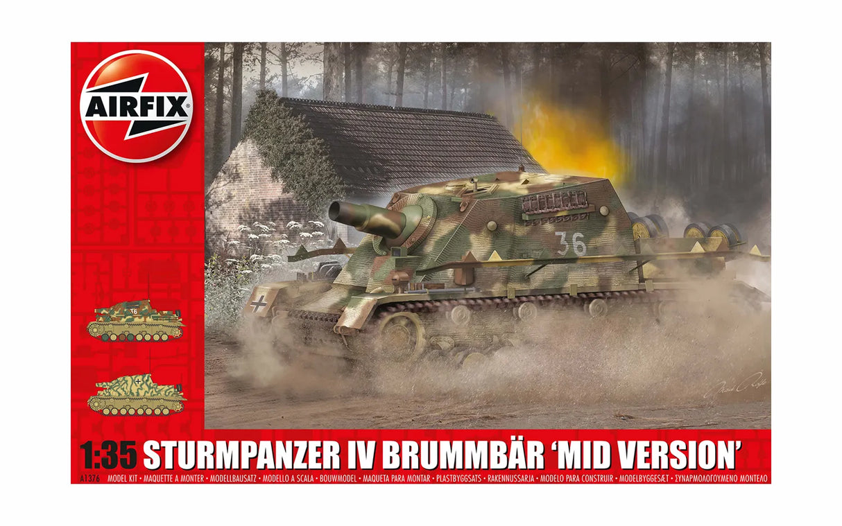 Airfix 1/35 Sturmpanzer IV Brummbar Mid Version Tank Kit A1376