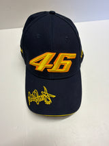 VALENTINO ROSSI VR 46 (in Yellow & orange)  Baseball Cap Dark Blue Team Logo (second hand)