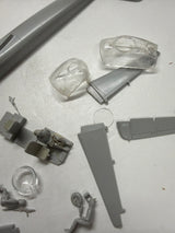 Italeri Junkers JU-118 A1-E1 1/72 Plastic Model Kit model started glue on clear parts
