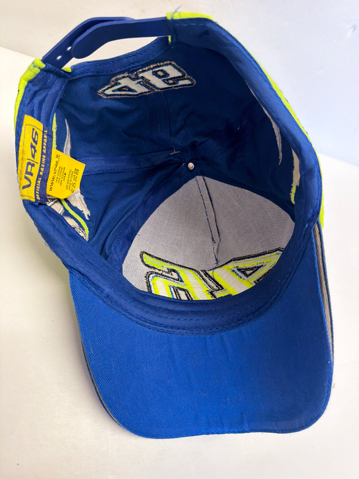 OFFICIAL VALENTINO ROSSI VR 46 (in Yellow)  Baseball Cap Blue Yamaha Racing Team Logo (second hand)