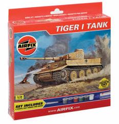 Airfix 1/72 German Tiger 1 Tank With Paints A91308