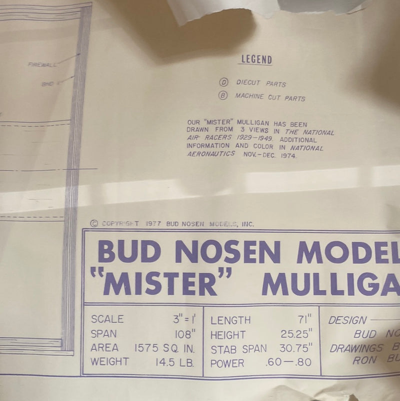 Bud Nosen 1/4 scale Mister Mulligan kit