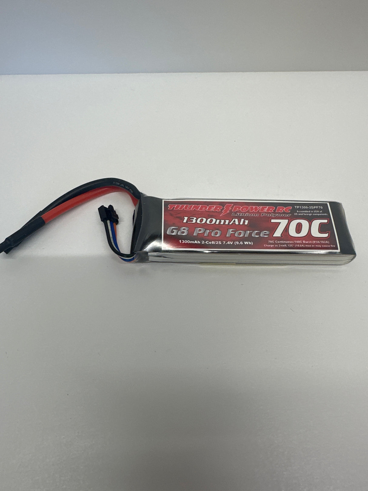 Thunder Power Lipo 7.4V 2 cell 1300mah 70C G8 Pro Force
