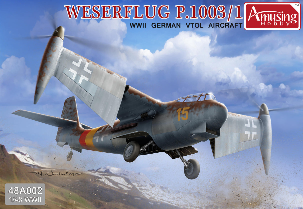 Amusing Hobby 1/48 WESERLUG P.1003/1 German VTOL Aircraft AH48A002