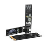 AK Interactive WATERCOLOR PENCIL SET BLACK AND WHITE AK10039