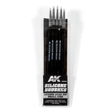 AK9085 AK Interactive SILICONE BRUSHES MEDIUM TIP SMALL - 5 Brushes