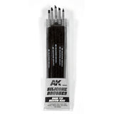 AK9088 AK Interactive SILICONE BRUSHES HARD TIP MEDIUM - 5 Brushes