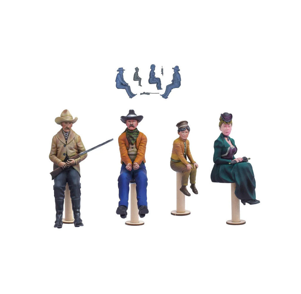 ARTESANIA Set of 4 Wild West 1/12 Stagecoach Figures for AL20345