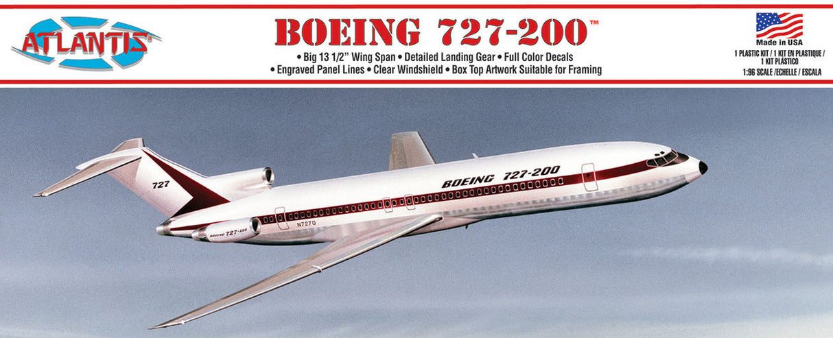 Atlantis Model Kits - 1:96 Boeing 727 Kit With Boeing Prototype Markings