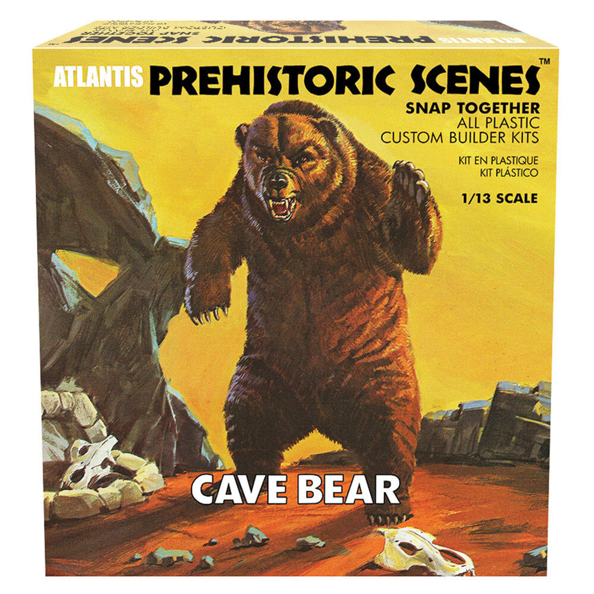 Atlantis Model Kits - 1:13 Prehistoric Scenes Cave Bear