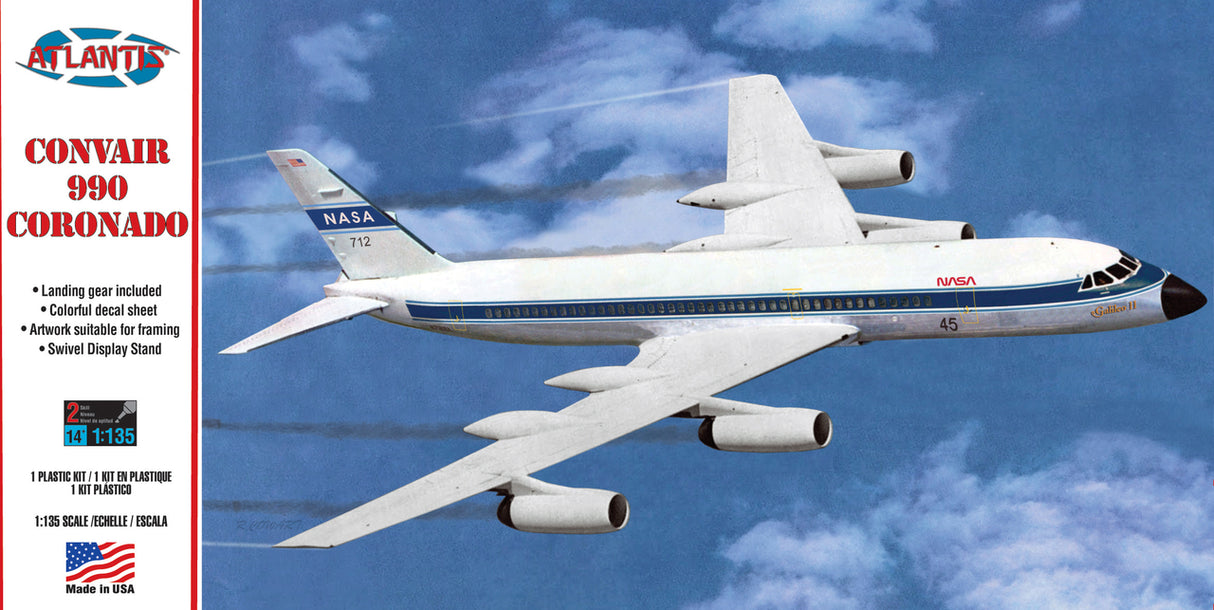 Atlantis Model Kits - 1:135 Convair 990 Jet Airliner Kit