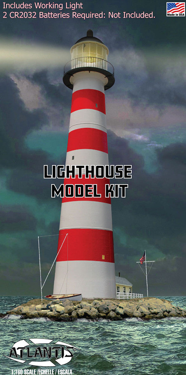 Atlantis Model Kits - 1:160 Lighthouse Kit with Working Light