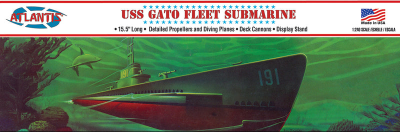 Atlantis Model Kits - 1:240 WWII Gato Class Fleet Submarine Kit