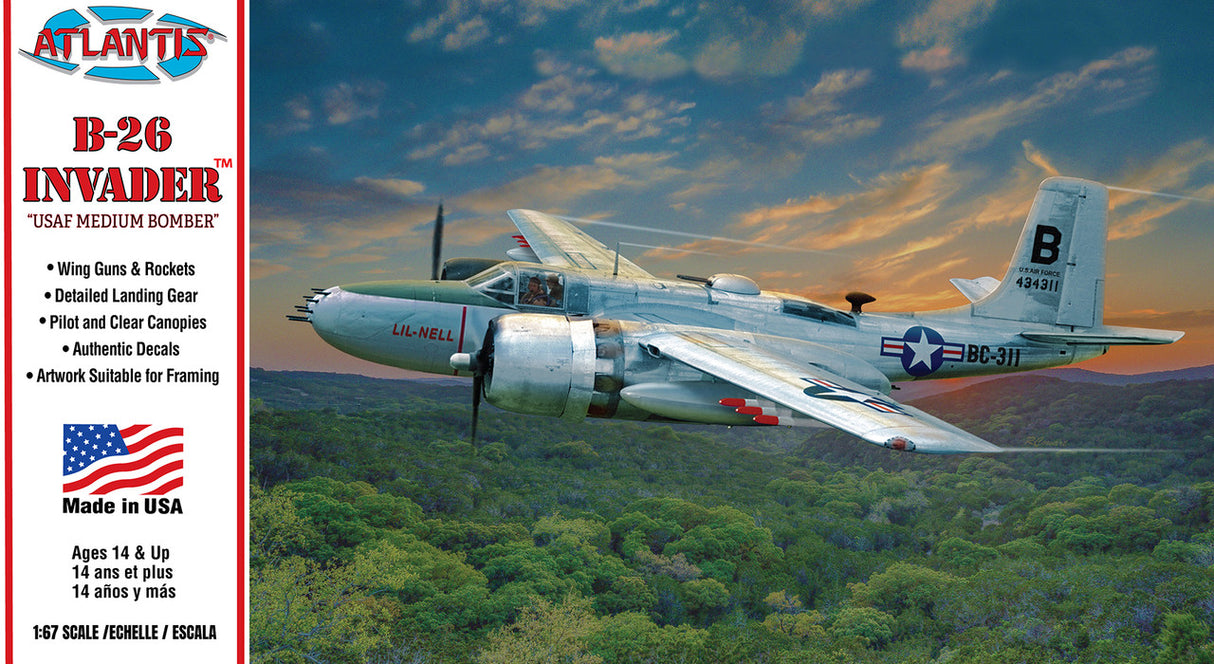 Atlantis Model Kits - 1:67 B-26 Invader Bomber Kit